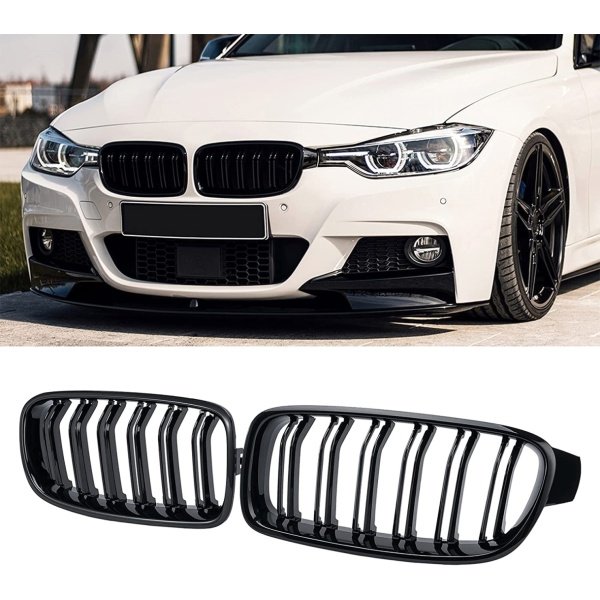 BMW F30 F31 10/11-18 kiiltävän mustat M3 look munuaiset