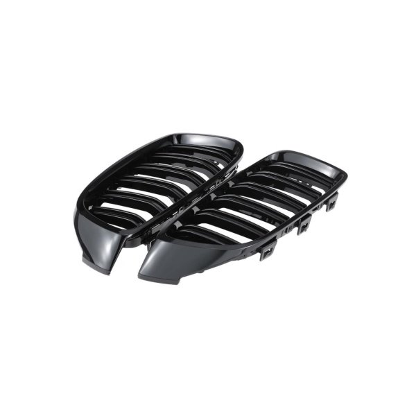 BMW F32, F33, F36, F80, F82 M4-Look kiiltävän mustat munuaiset - Image 2