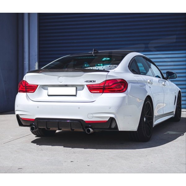 BMW F32 F33 F36 4-sarja 13-21 M-Performance look musta takapuskurin diffusori - Image 5